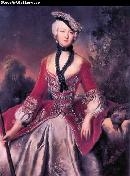 antoine pesne Portrait of Sophie Marie Grafin Voss